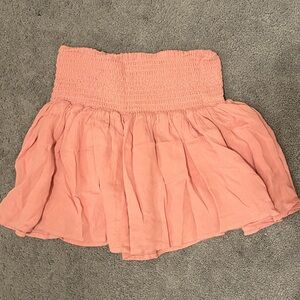 Forever 21 Pink Smocked Mini Skirt